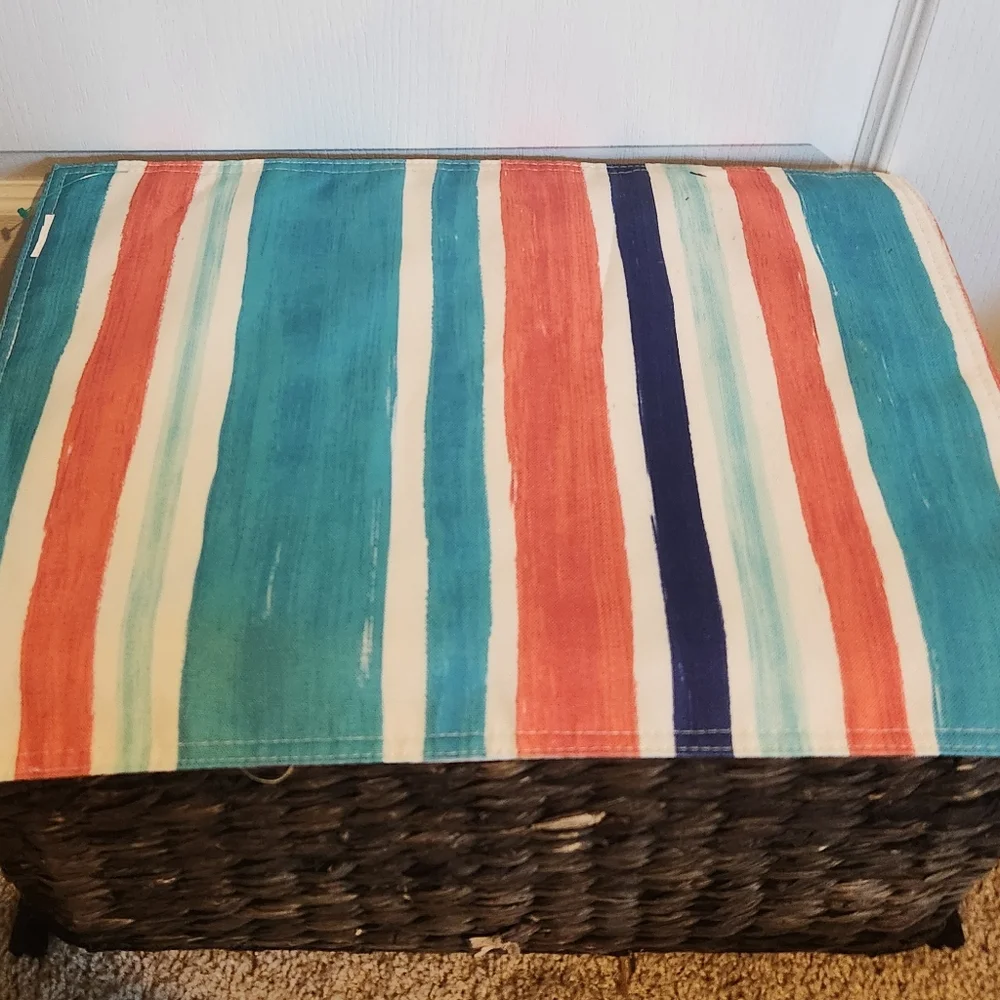Set of 6 Beach‎ Under Water Creatures Reversible Stripes Placemats Blue Green